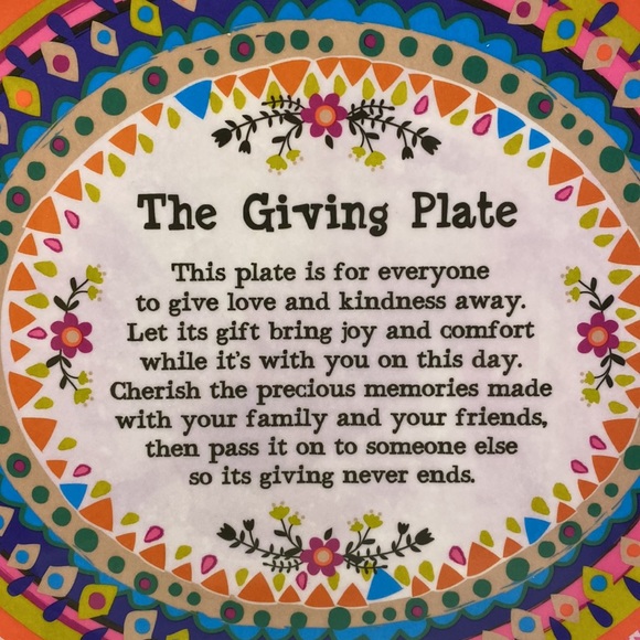 NEW “The Giving Plate” boho hippie design - Picture 3 of 8